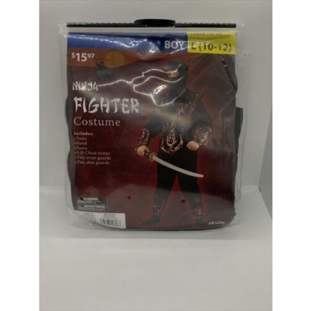 Fun World Ninja Fighter Boys 6pc Costume Size L(10-12)
